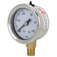 Series PG 15/20 Industrial Stainless/Brass Gauge